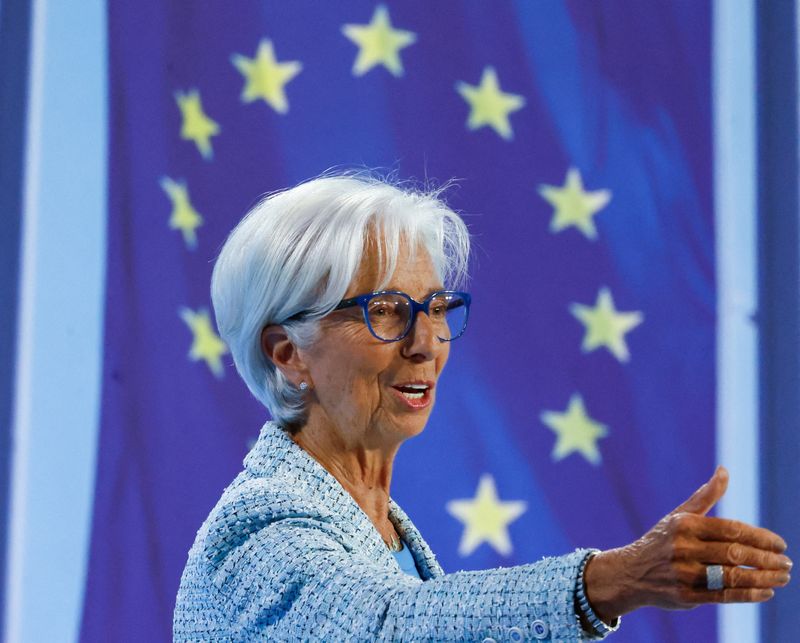 The ECB is in no rush to cut rates further, Lagarde says